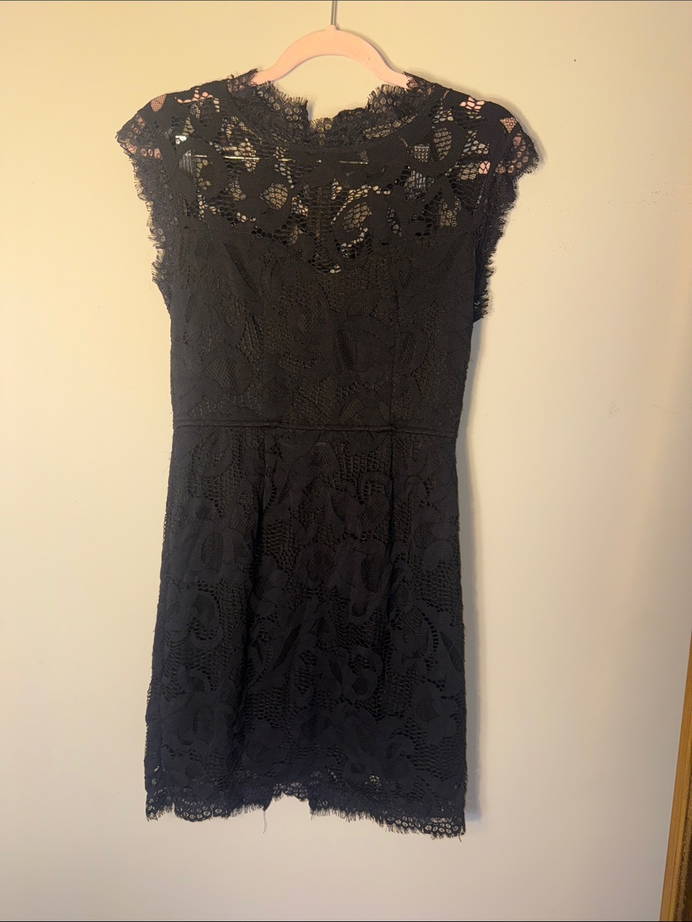 Sans Souci Black Floral Lace Mini Dress